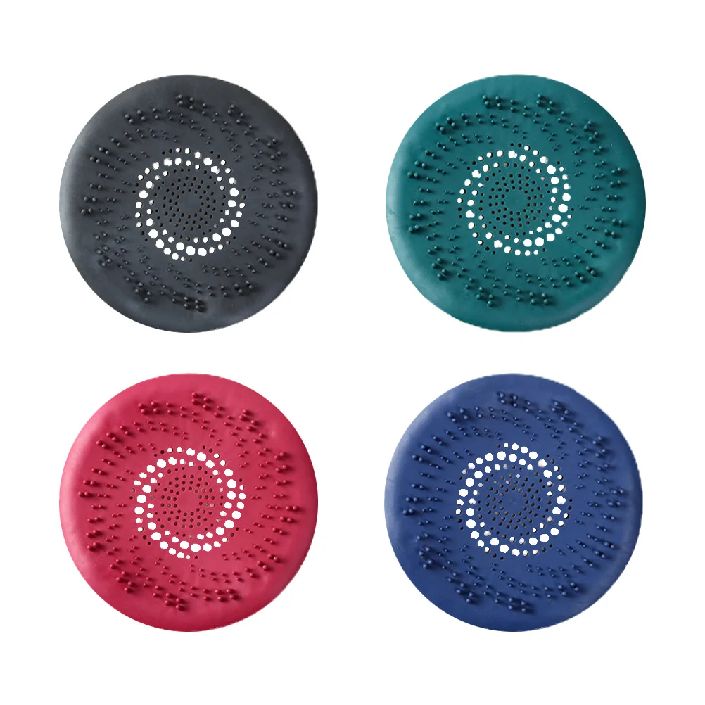 

4Pcs Kitchen Sink Strainer Silicone Drain Hair Catcher with Handle Pinhole Design for Food Particles Sturdy Rustproof Flexible