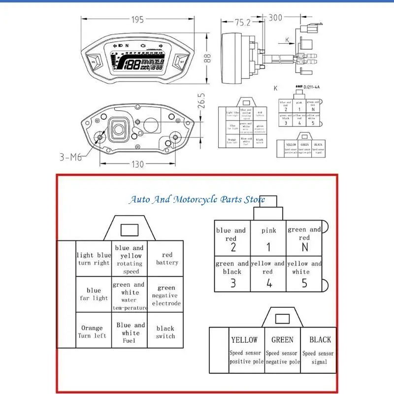 P9FD Motorrad-Instrumententafel für nahtlose Integration in verschiedene Modelle – Detail 6