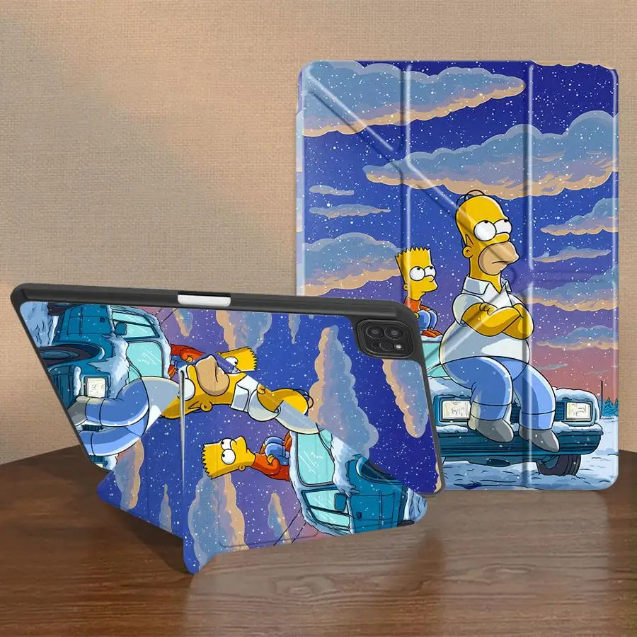 With Pen Slot Cover Tablet Case For iPad 10th Gen 9th Mini 7 6 5 Pro M4 13 2025 2026 12th 11th Air 8 M2 M3 3 The S-Simpsons