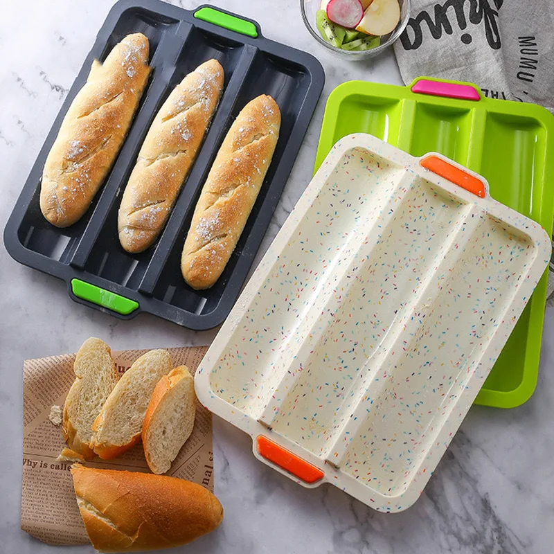 Thicken Silicone Baking Tray Pan Mold Non-Stick Bread Cake Mould Heat Resistant Square Brownie Baking Mold Kitchen Oven Sheets