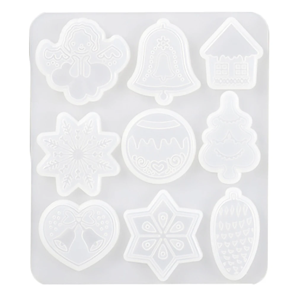 

Elk Pendant Christmas Mold DIY Silicone Safe Durable Different Patterns Festival Atmosphere Perfect Tool for Crafting Gifts