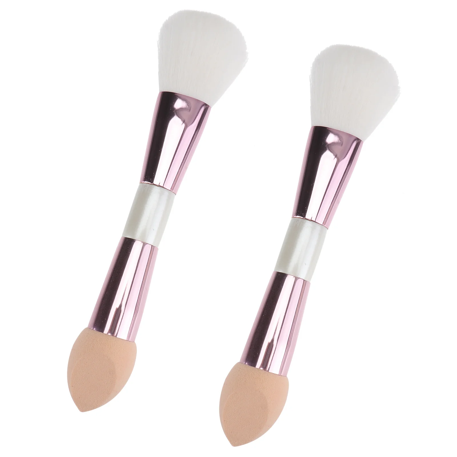2-delige cosmeticaborstelset met twee uiteinden Premium multifunctionele make-uptoepassingstool voor Highlighter Shadow Foundation Compact