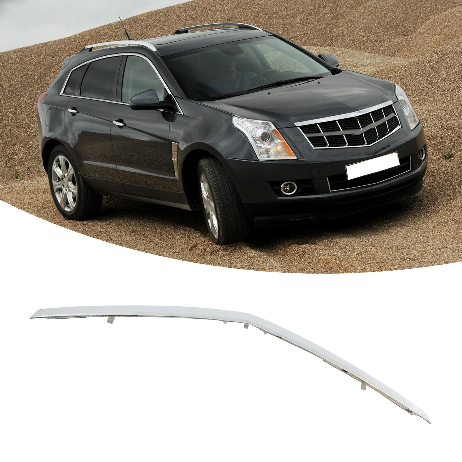 

Хромированная накладка на решетку переднего бампера - OEM # 1235120 Замена для моделей 2010-2016 годов, рамка облицовки от капота до бампера