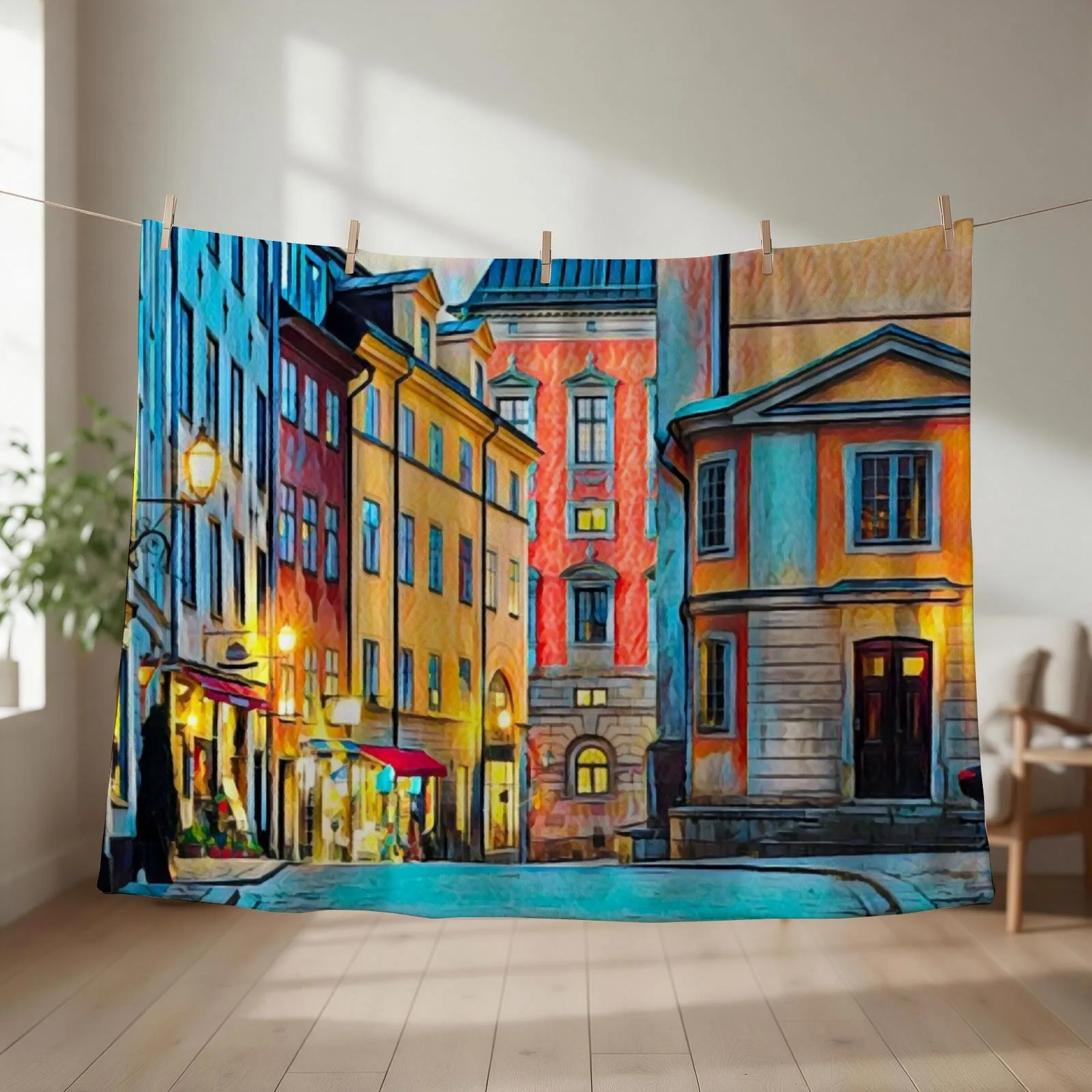 Stockholm Streets Sweden Throw Blanket christmas gifts Thin Flannel Luxury Brand Blankets