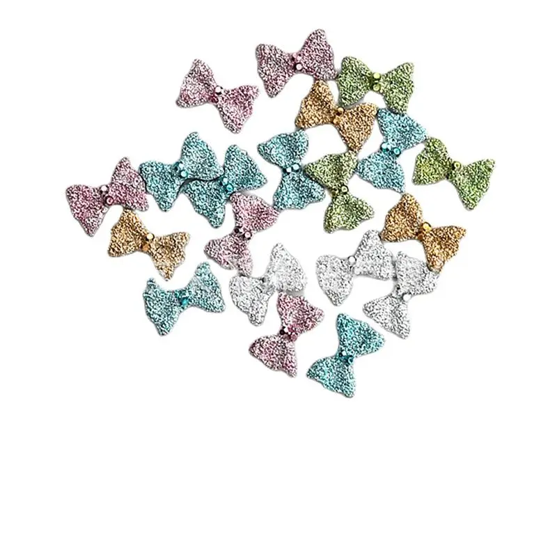 -Diamond Design- Ins Blockbuster Resin Ornaments Mix Color Bear,Butterfly,Bowknot Nail Knickknack Full Diamond Insider Charm 404