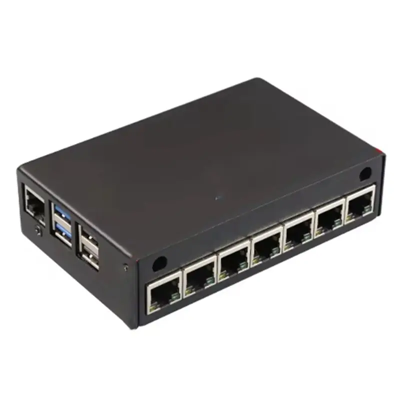 

New!PCIE To 7-Way Gigabit Ethernet Board MPRG7,Driver Free With Rpi OS And Openwrt For Raspberry Pi 5 Gigabit Ethernet B
