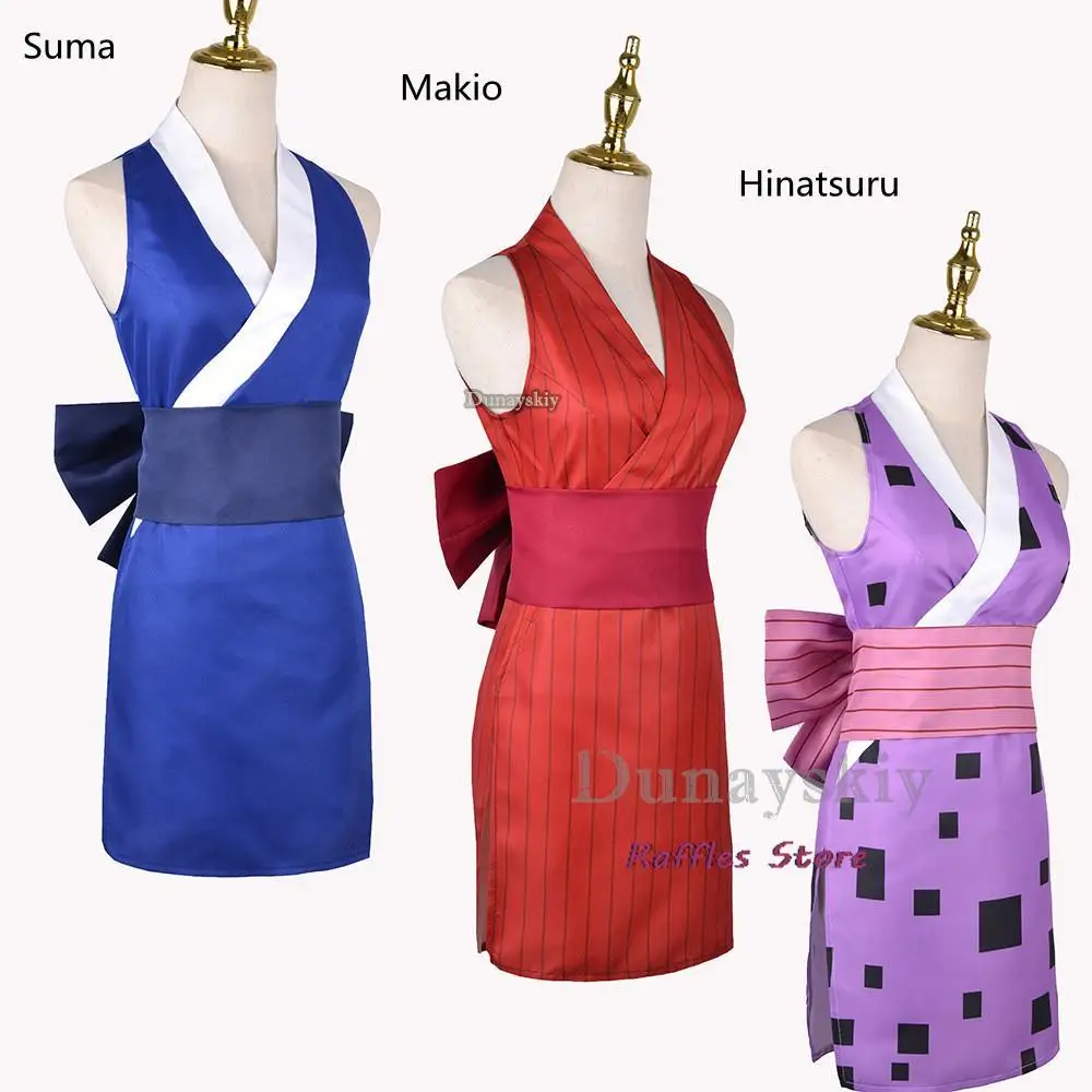 Anime Suma Hinatsuru Makio Cosplay Costume Uzui Tengen Wife Uniform Halloween Carnival Dress Entertainment District Arc