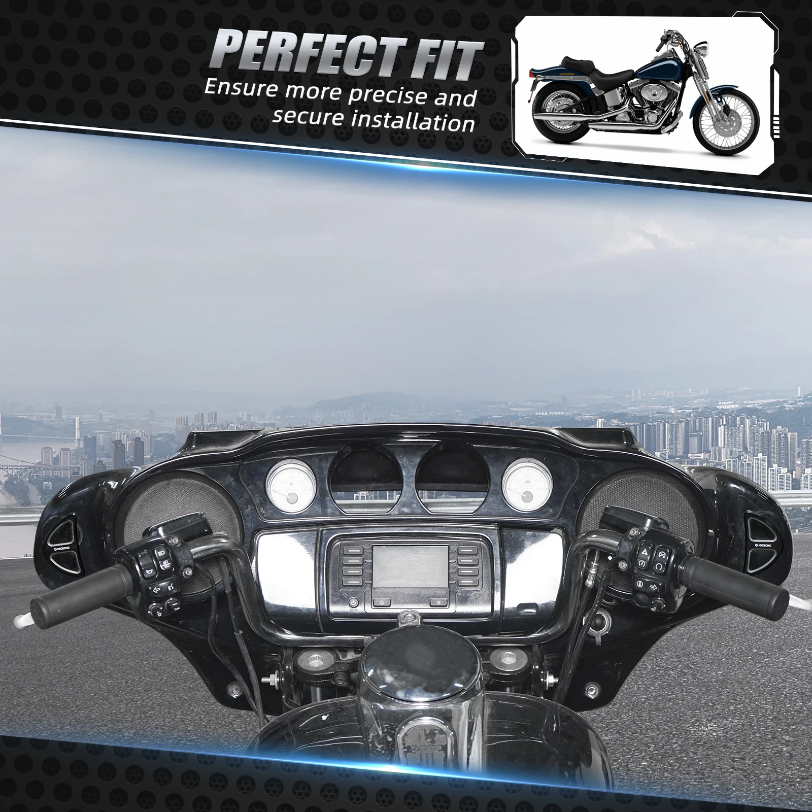 For 2014-2023 Harley Street Glide FLHX Special FLHXS Fairing Mirror Hole Covers Caps CVO FLHXSE 2015-2022 ST FLHXST 2022-2023