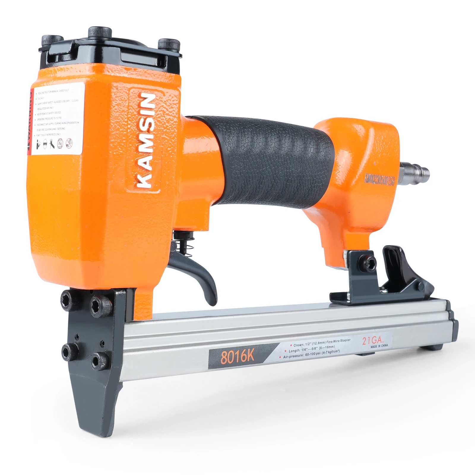 

KAMSIN 8016 nail gun pneumatic nail gun, household DIY tool, fine thread stapler, 1/2 '' crown nail, 1/4 '' -5/8 '' length so