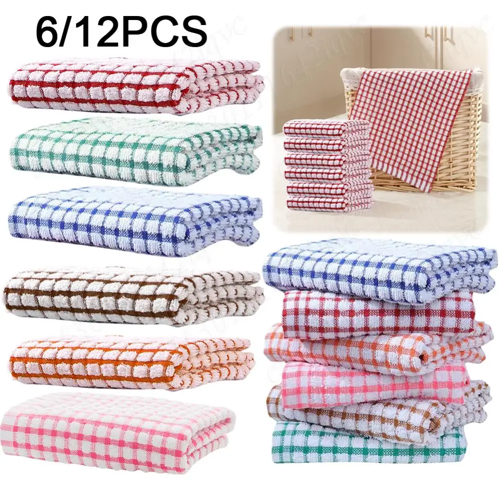 Absorbent Hand Towels Cotton Yarn Kitchen Dishcloths Set Quick Drying Soft Hand Towels for Kitchen Drying