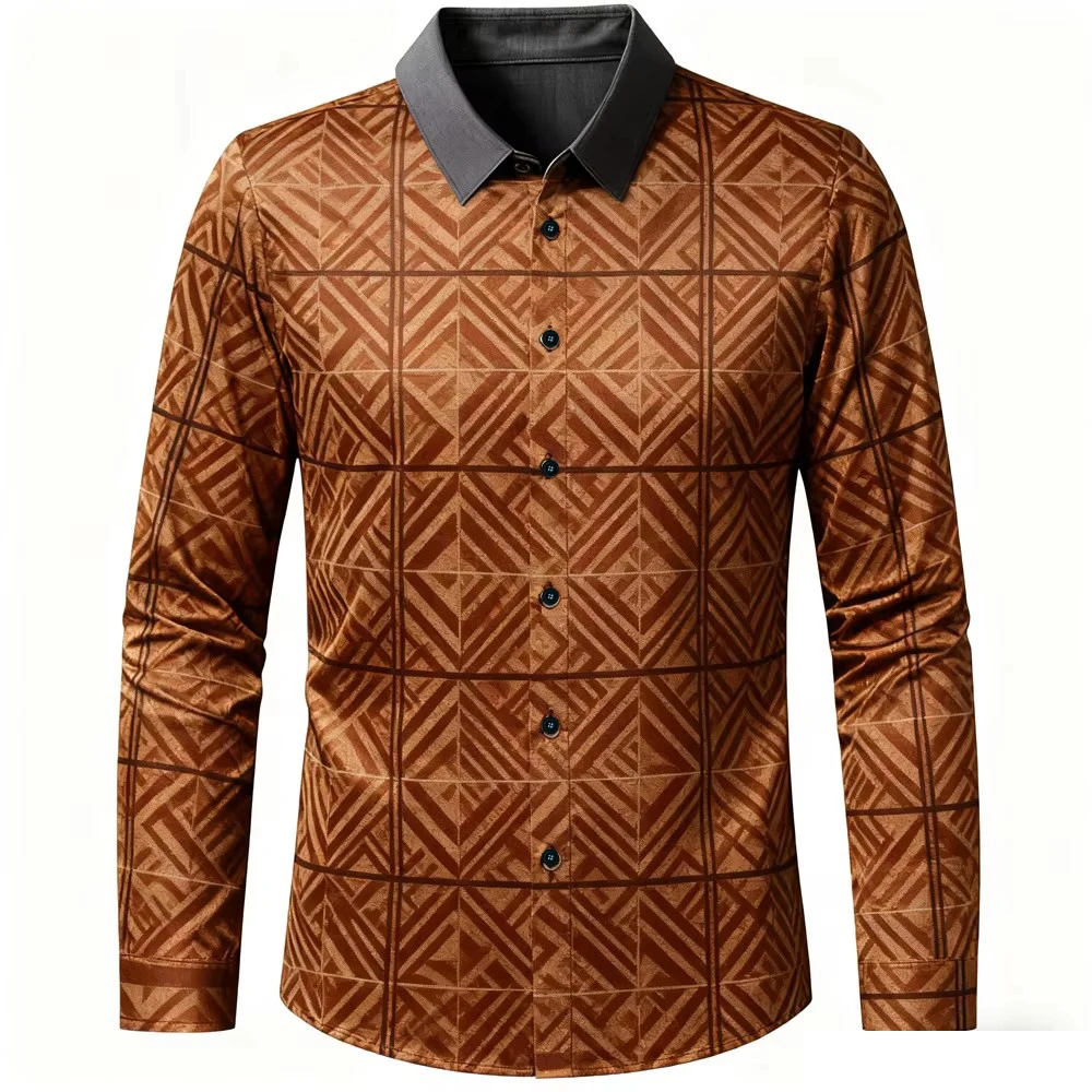 Men's Colorful Checkered Red Purple Blue Classic Business Casual Soft Comfortable Shirt for Men Gifts for Men Shirts for Men