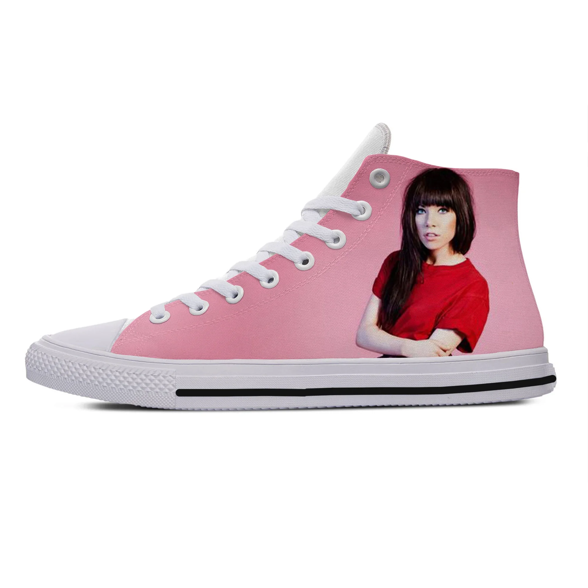 Carly Ray Jepsen-Sapato alto para homens e mulheres, tênis 3D pop engraçado, casual, quente e fresco, verão