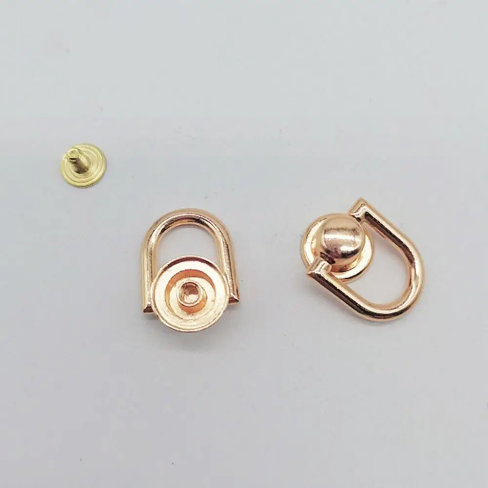 Purse Strap Connectors 4pcs Rotatable D Rings with Screws Purse Making Hardware Set Diy Leatherwork Craft Bag for Purse