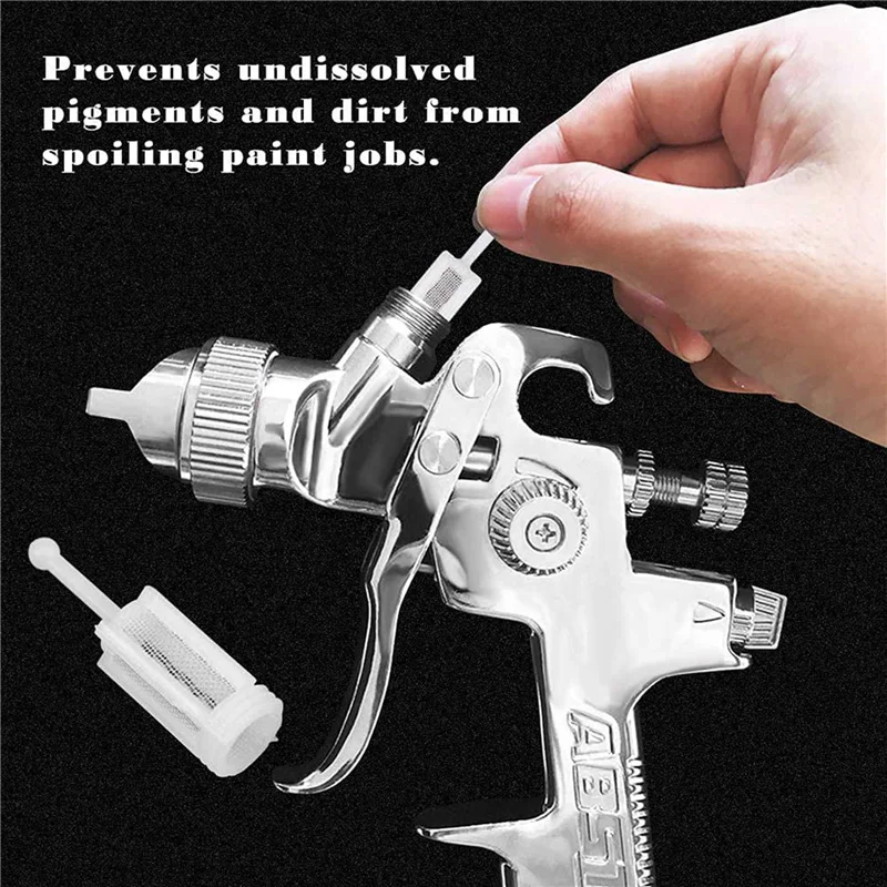 600 قطعة من فلاتر أدوات الرش العالمية للاستعمال مرة واحدة، مصافي طلاء الجاذبية HVLP، شبكة دقيقة، بيضاء #3