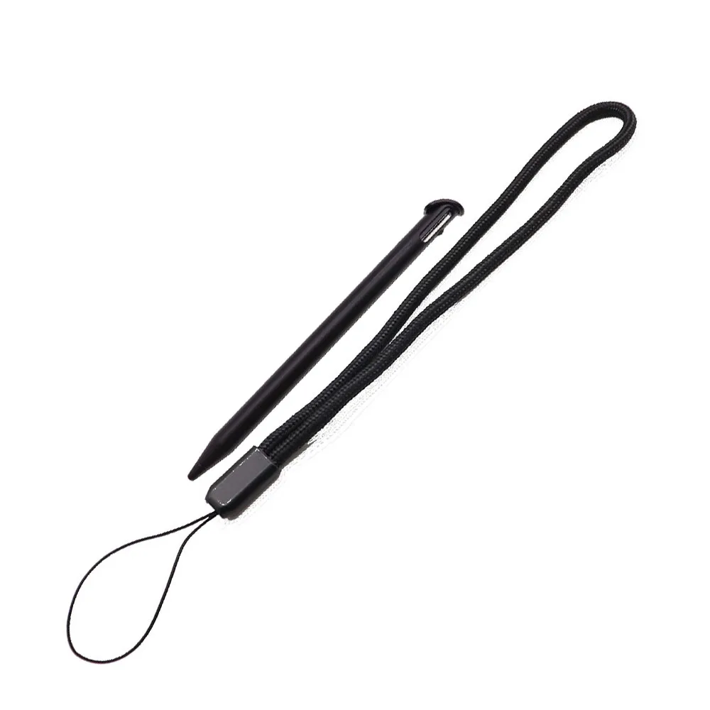2 in 1 Multi-Color Plastic Touch Screen Pen Stylus Portable Pen Pencil Touchpen Set for New 3DS XL LL w/Hand Strap