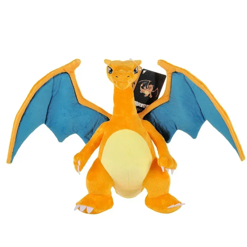 Błyszczący Charizard Pluszowa zabawka Wypchane zwierzę, gra do kolekcjonowania, miękkie pluszowe na prezent, uroczy postać z kreskówki 12 cali