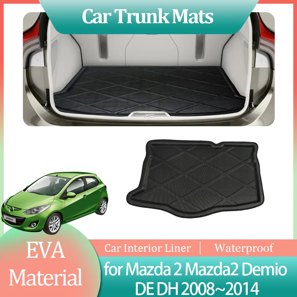 

Коврик в багажник автомобиля для Mazda 2 Mazda2 Demio DE DH 2008 ~ 2014 2009, водонепроницаемый противоскользящий внутренний коврик, коврик для багажника, аксессуары