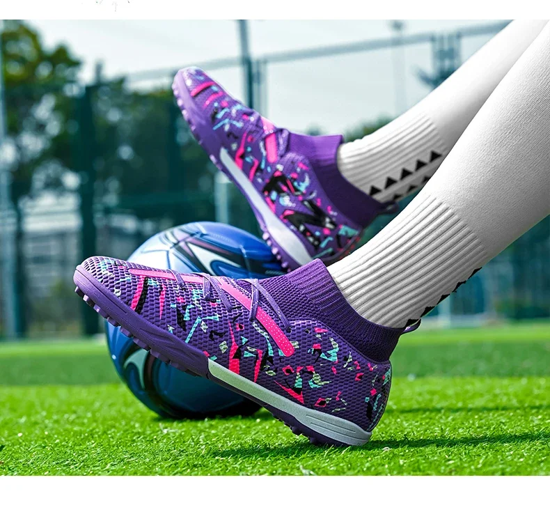 Fußballschuhe für Herren, professionelle Fußballschuhe, Outdoor-Futsal, Unisex, für Rasenplätze, atmungsaktiv, für Training und Wettkämpfe, rutschfeste Fußballschuhe für Gras. – Detail 9