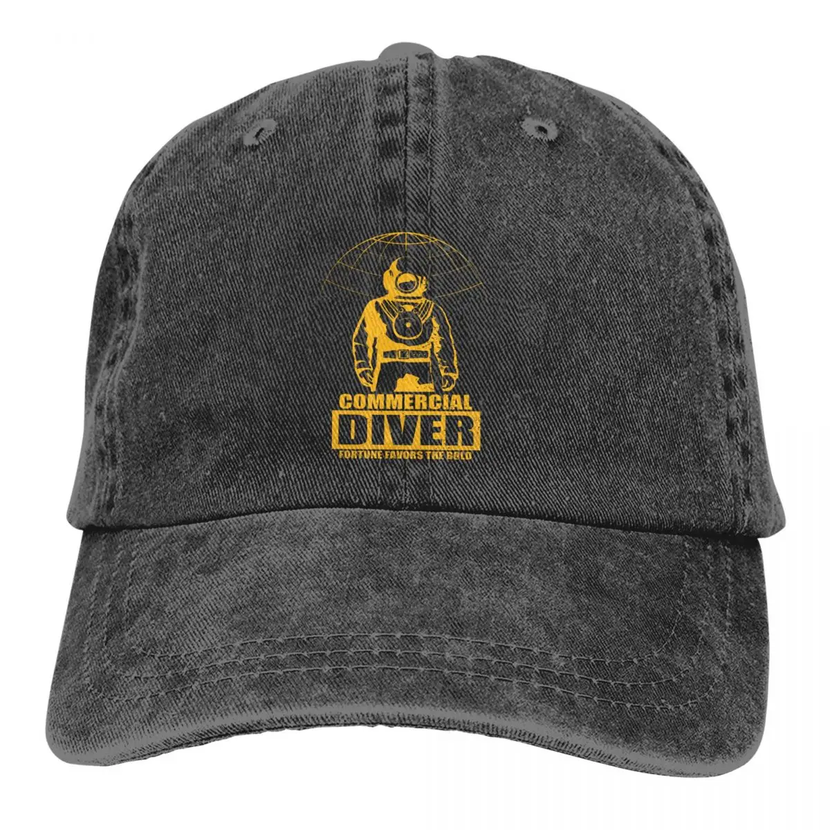 Summer Cap Sun Visor Commercial Diver Yellow Hip Hop Caps Dive Scuba Diving Cowboy Hat Peaked Trucker Dad Hats