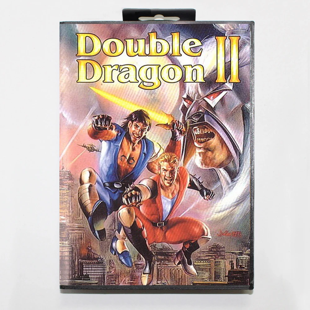 Double Dragon II 16Bit MD Game Cartridge with RU Box for Sega Megadrive Genesis Systems