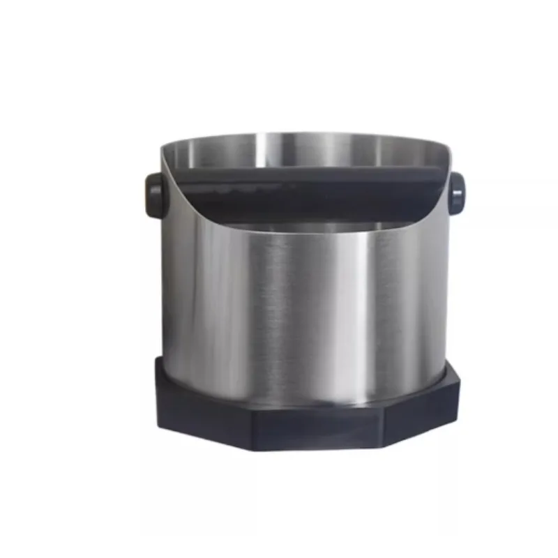 Stainless Steel Residue Bucket Slag Box Household Italian Thickened Powder Residue Cartridge Round Non-slip Base Large Capacity