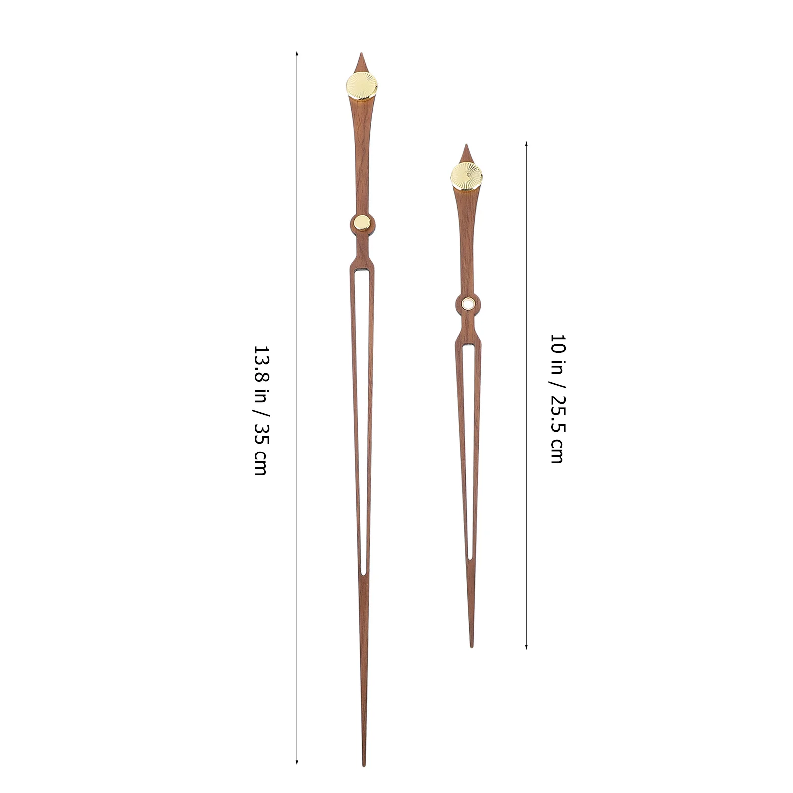 

1Set Walnut Wooden Clock Hands for DIY Projects Durable Replacement Pointers for Wall Clocks Wooden Clock Hands