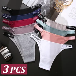 3Pcs/set Low Waist Brazilian Panties Women Cotton Bikini Panties M-XL Lady Comfortable Underwear Female Soft Underpants Lingerie