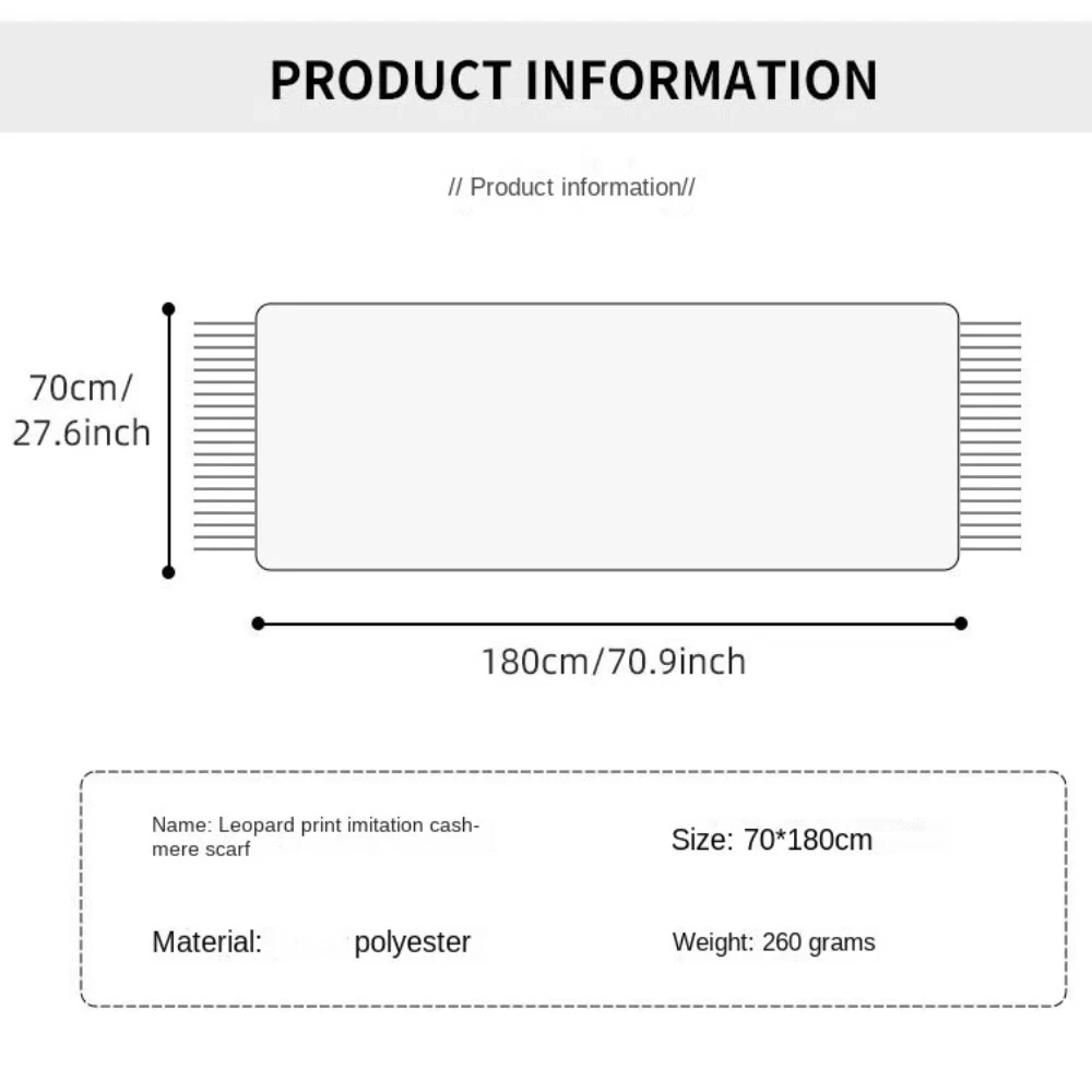 Elegancki szalik z frędzlami w panterkę wełniany zagęszczony luksusowy szalik Pashmina pluszowy koreański styl długi szal kaszmirowy kobiety/mężczyźni