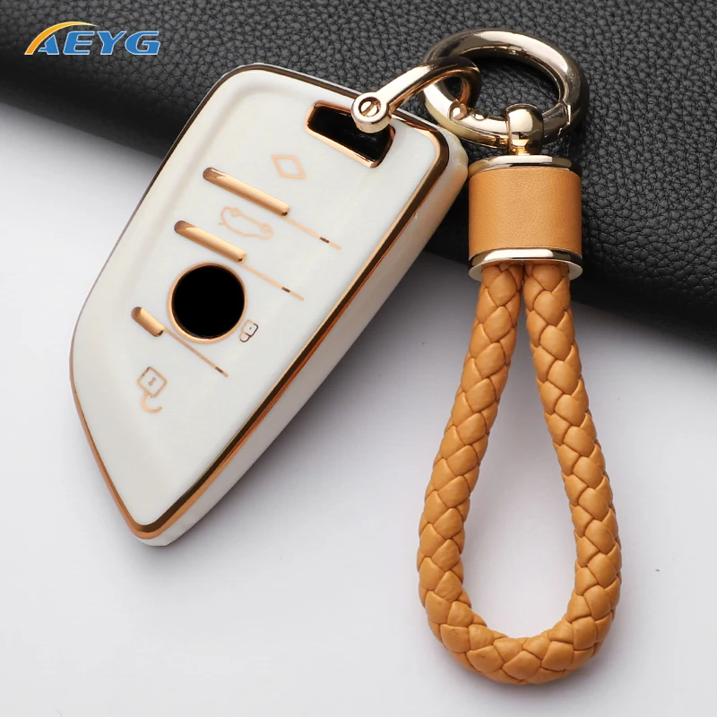 TPU Car Key Case Cover Shell Fob For BMW F20 G20 G30 X1 X3 X4 X5 G05 X6 X7 G11 F15 F16 G01 G02 F48 Accessories Keychain Keyless