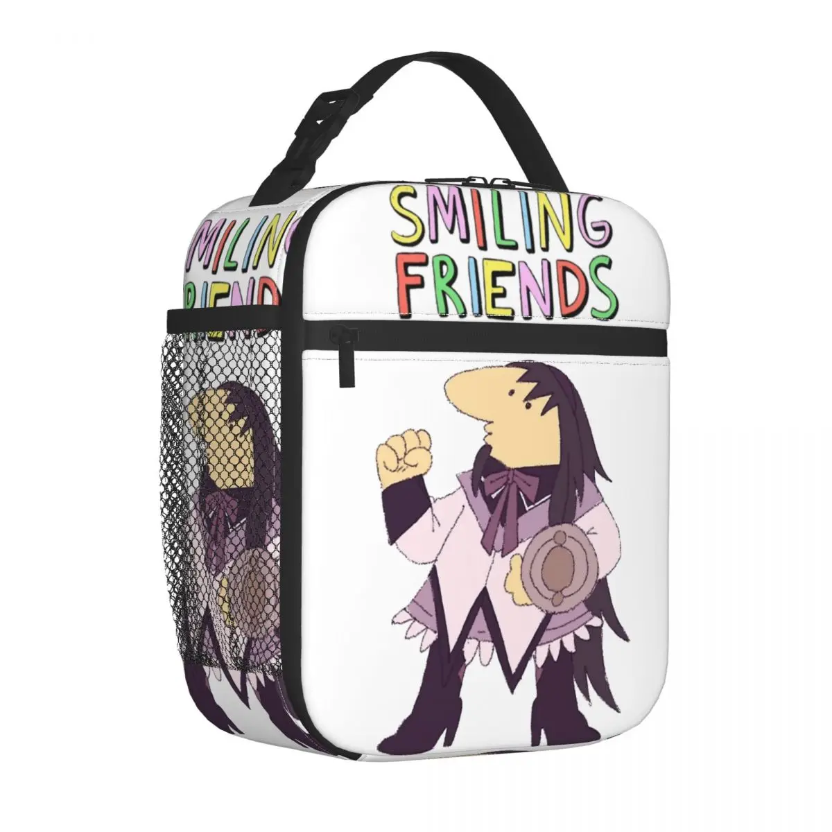 Charlie Homura Smiling Friends Insulated Lunch Bags Cooler Bag Meal Container Tote Lunch Box Food Handbags Office Picnic