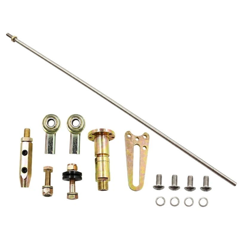 Adjustable Column Selector Linkage with Stainless Steel Rod, Two Rod-End Joints, Bushings, Bolts, and Washers for D7YA