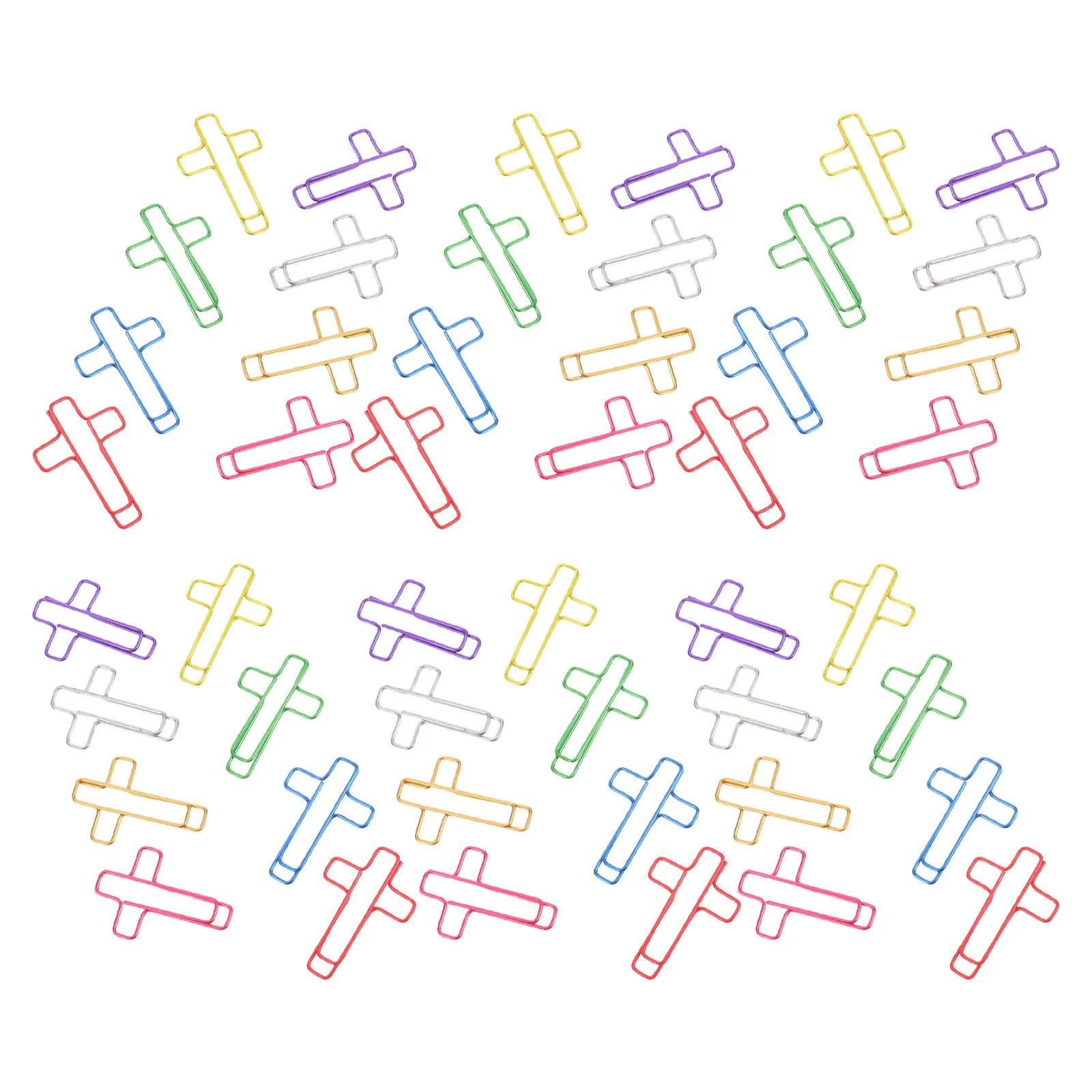 120PCS Colorful Cross Paper Clips Christian Bible Paper Notes Clips Bookmarks Paperclips For Christian Office Supplies Journal
