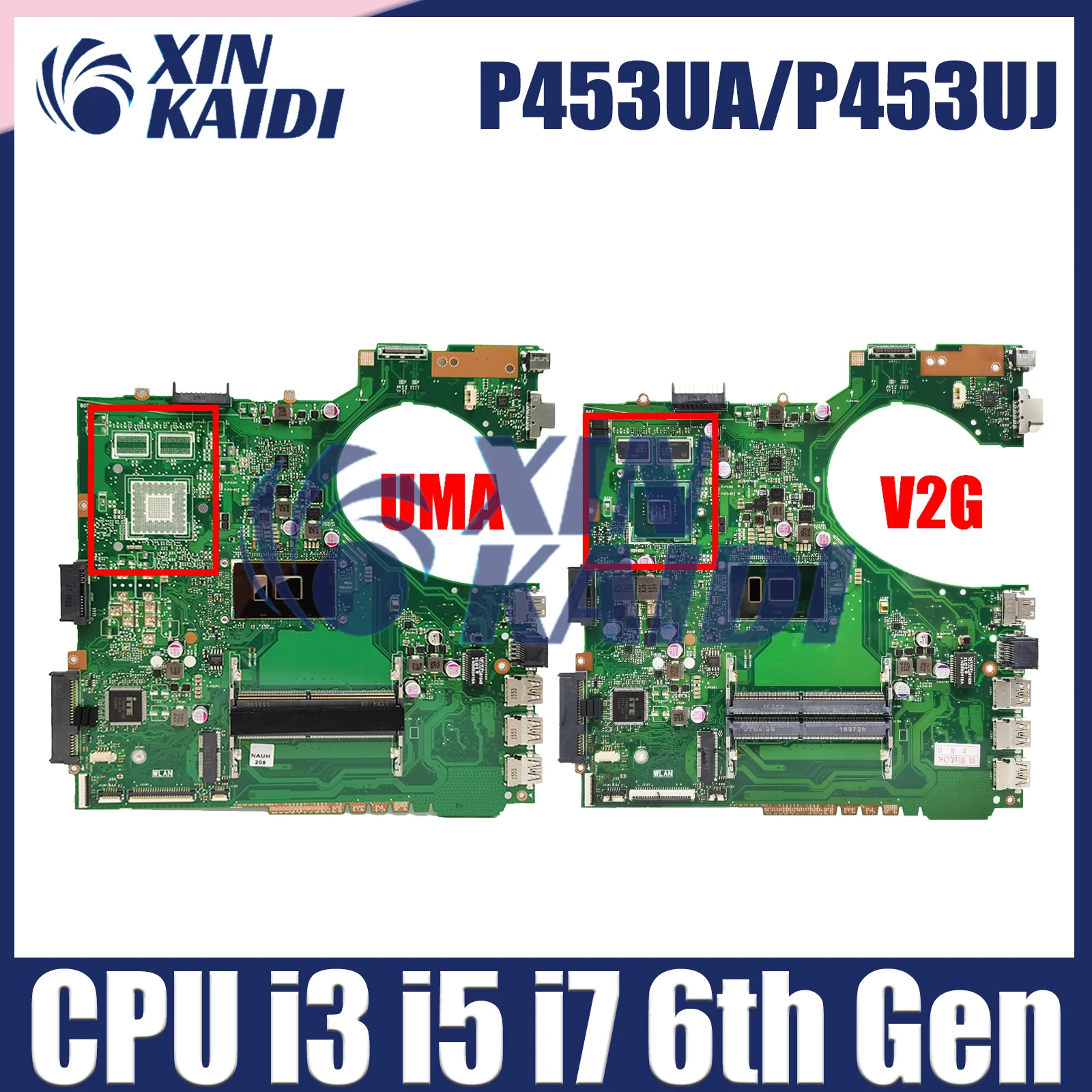 

P453UJ Mainboard For ASUS PRO453U P453UA PE453U PX453U P453U Laptop Motherboard i3 i5 i7 6th Gen CPU GT920M