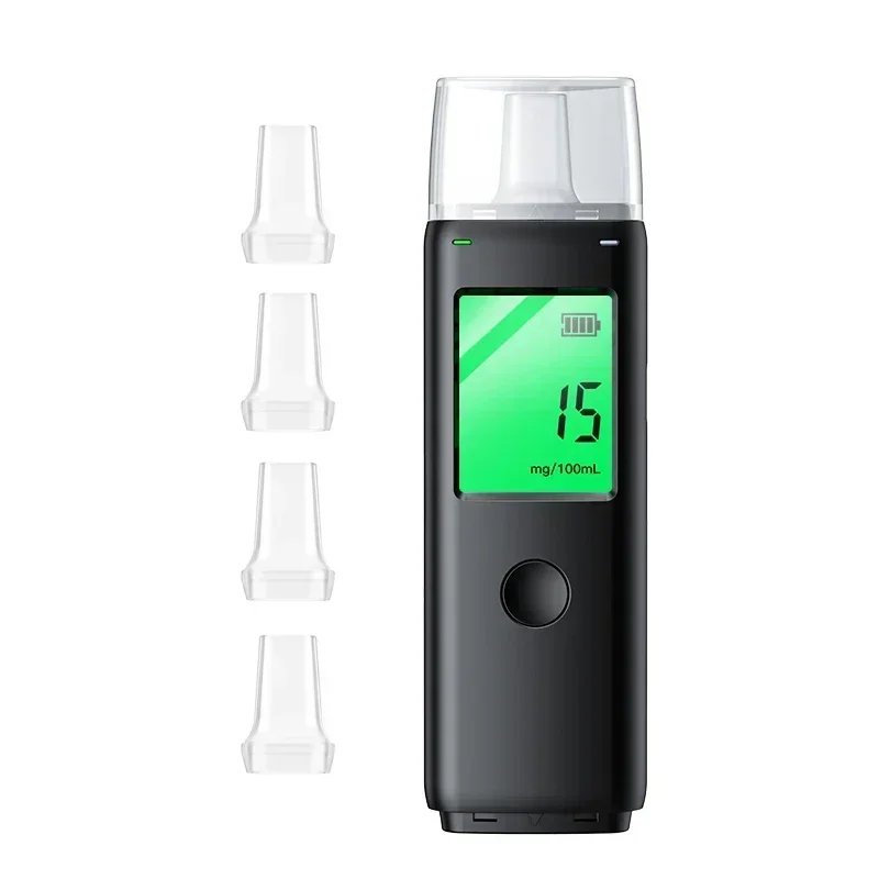

USB Charging Breath Alcohol Tester Breathalyser Alcohol Meter Measuring Device Professional Drunk Driving Alcohol Test