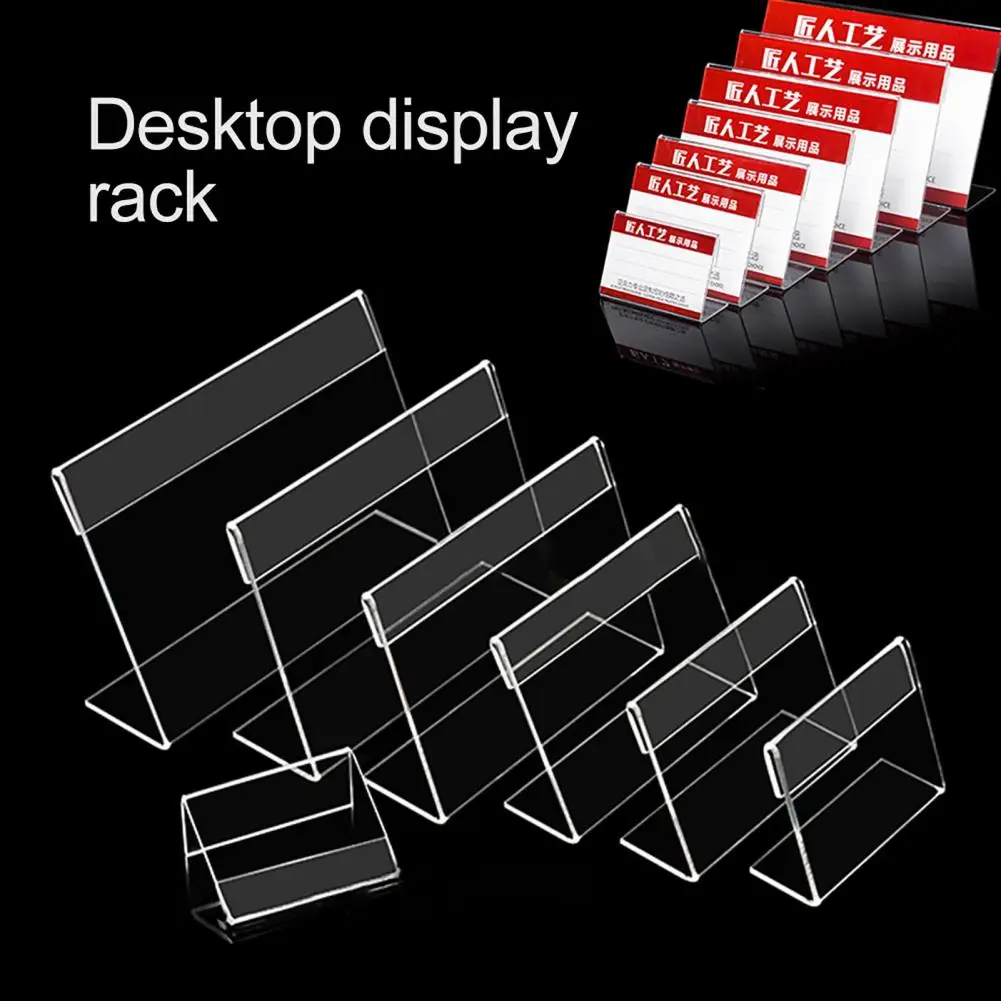 Clear Desk Meeting Office Place Card Holder Multi-function Transparent Acrylic Display Holder Stand