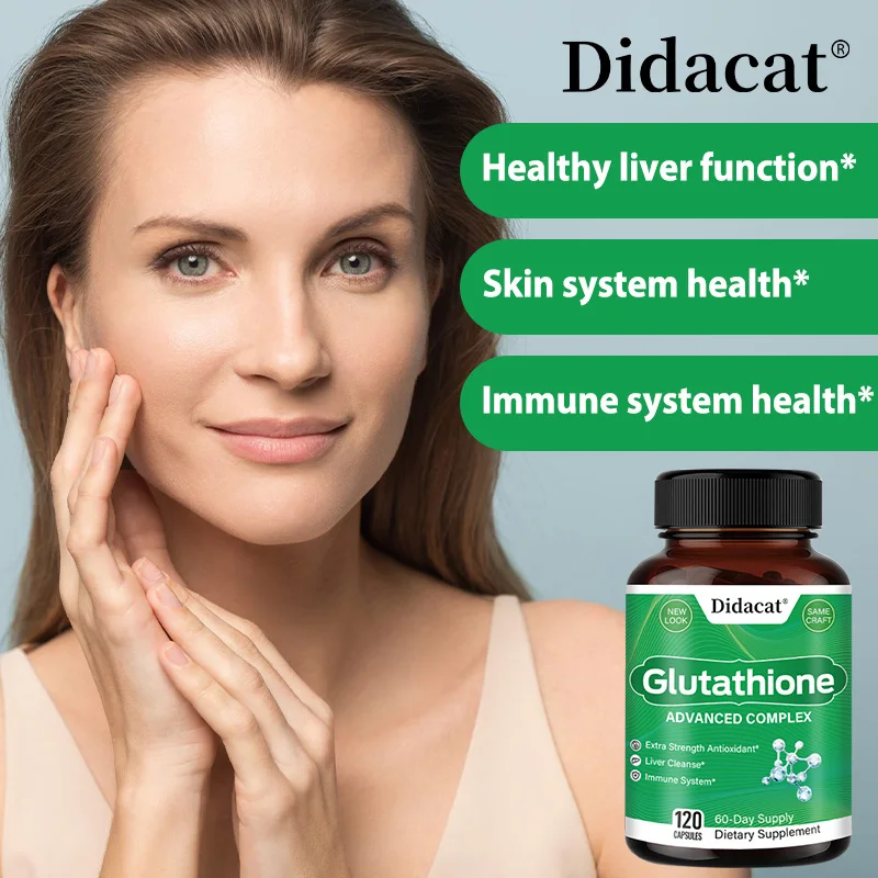 Glutathione Supplement - Promotes Cleansing and Detoxification, Supports Liver, Skin and Immune System Health, Antioxidant