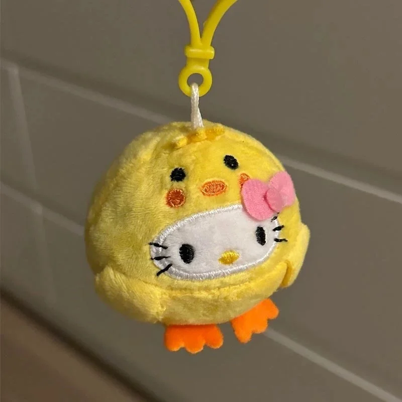 Leuke en ronde Kt kat pluche hanger pluche tas hanger zacht en schattig sleutelhanger hanger kleine pop decoratie klein geschenk