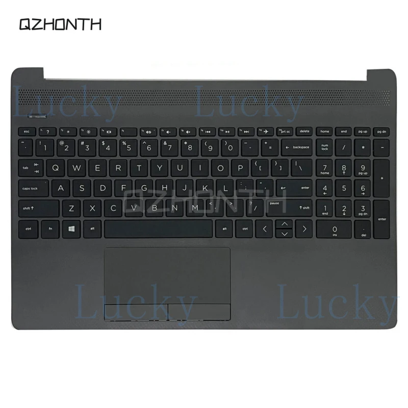 

f New For HP 250 255 256 G8 15-DW Palmrest w/ Keyboard Non-Backlit M31099-001 Gray