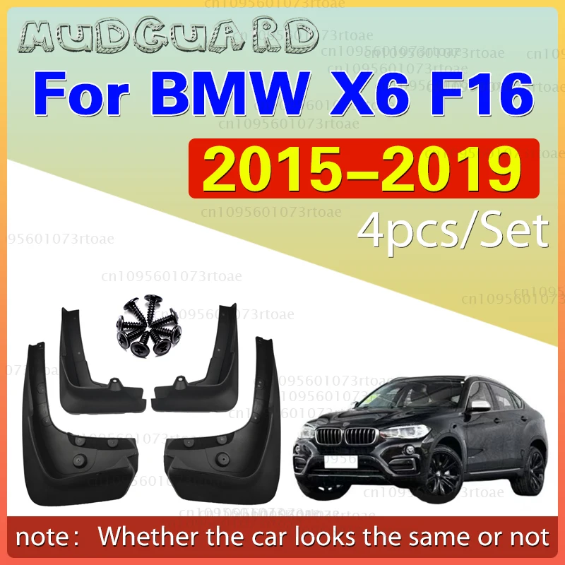 

FOR BMW X6 F16 2015 ~ 2019 2016 2017 2018 Mudguard Fender Mud Flaps Guard Splash Mudflaps Car Accessories Front Rear 4pcs