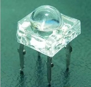 5Pcs 5mm F5 Piranha LED White RED Blue Yellow Amber Clear 5mm LED Diode Light-Emitting-Diodes 4-pins Diodos Brightness