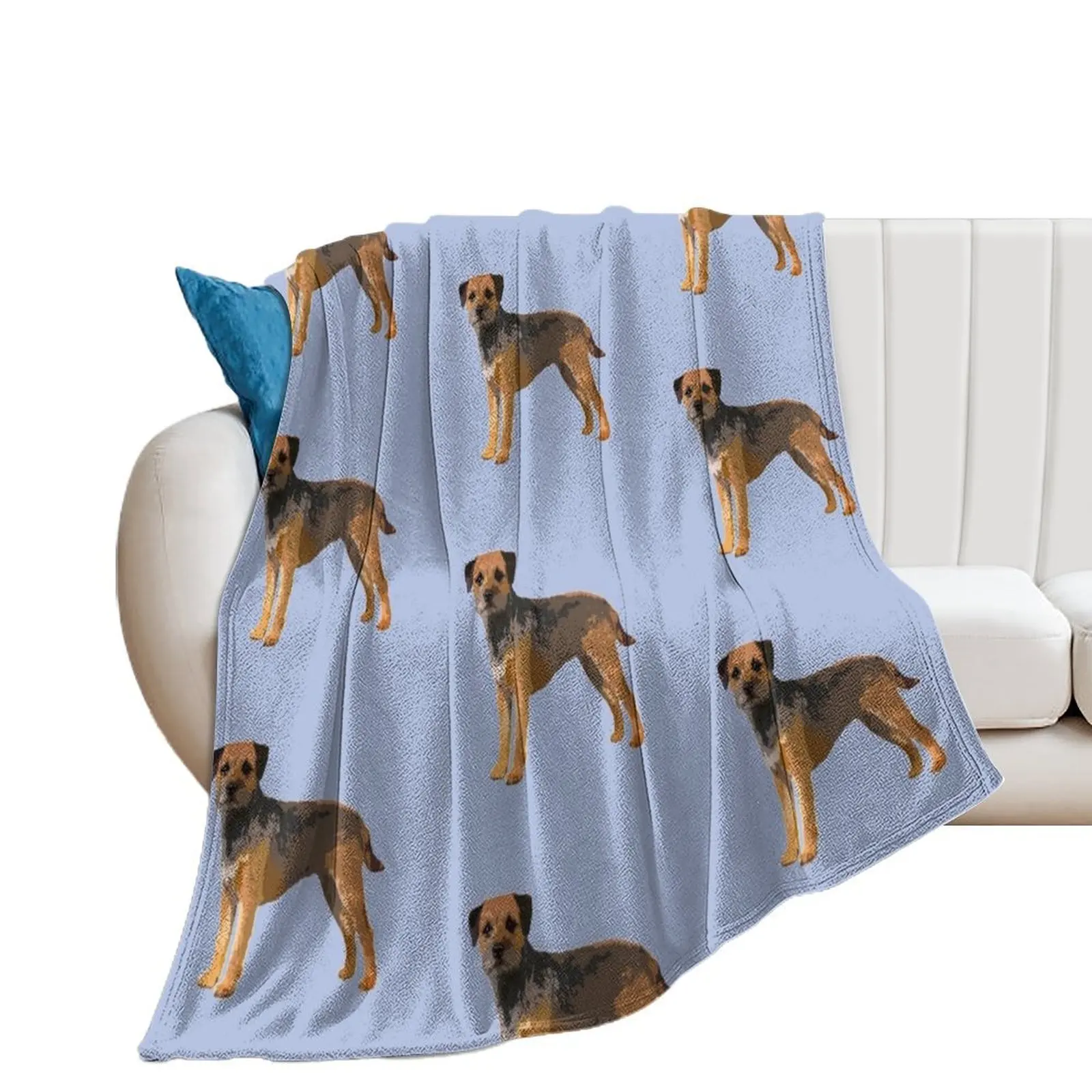 Border Terrier Throw Blanket For Sofa Thin Hair Blankets