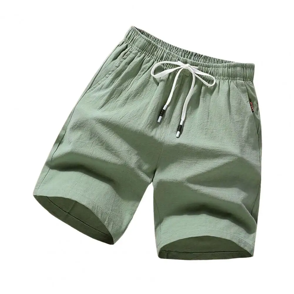 Men Trousers Men's Knee Length Drawstring Shorts with Elastic Waist Pockets Soft Breathable Sports Jogging Beach Shorts