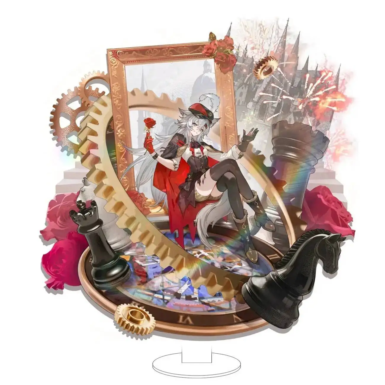 

Lappland The Decadenza Arknights Acg 10CM Theme Acrylic Stand Figure Model Plate Cosplay Cartoon Desktop Decor Fans Gift