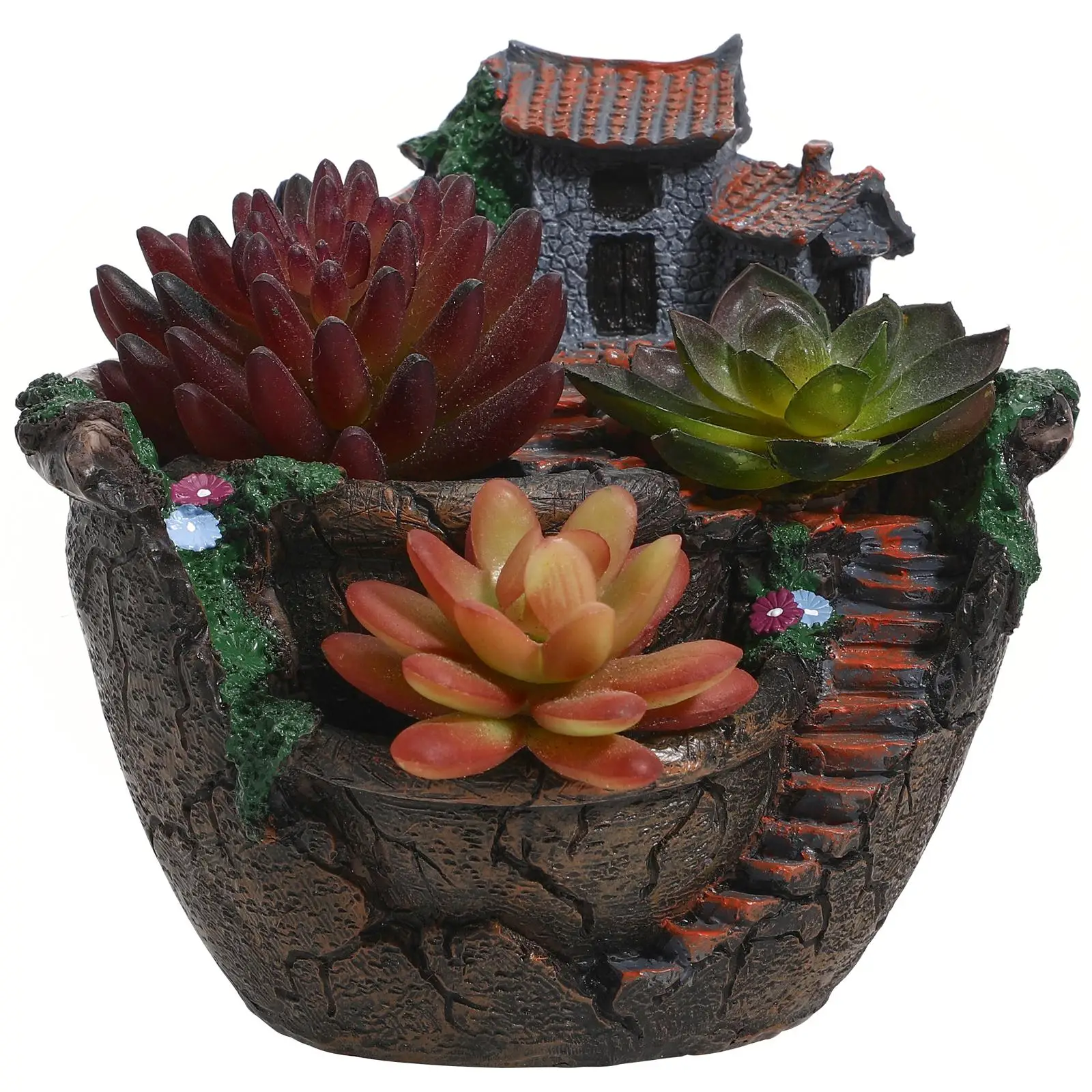 

Creative Flower Pots Indoor Plants Cute Planting House for Succulents Outdoor Hanging Planter Garden Micro Landscape Container