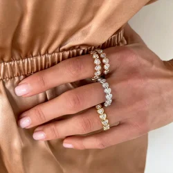 2026 High Quality Classic Fashion Heart Ring For Girlfriend Lover Charm Micro Pave Clear CZ Sparking Engagement Band Finger Ring