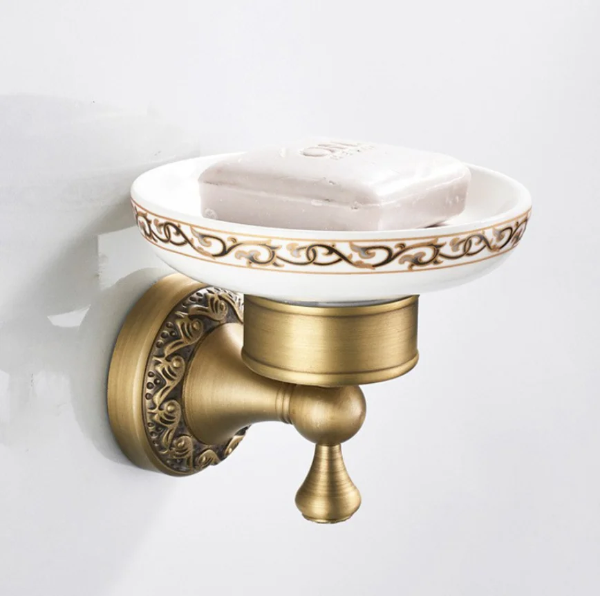 

High-end ceramic-edged wall-mounted soap box with drainage, soap dish, soap holder, storage rack