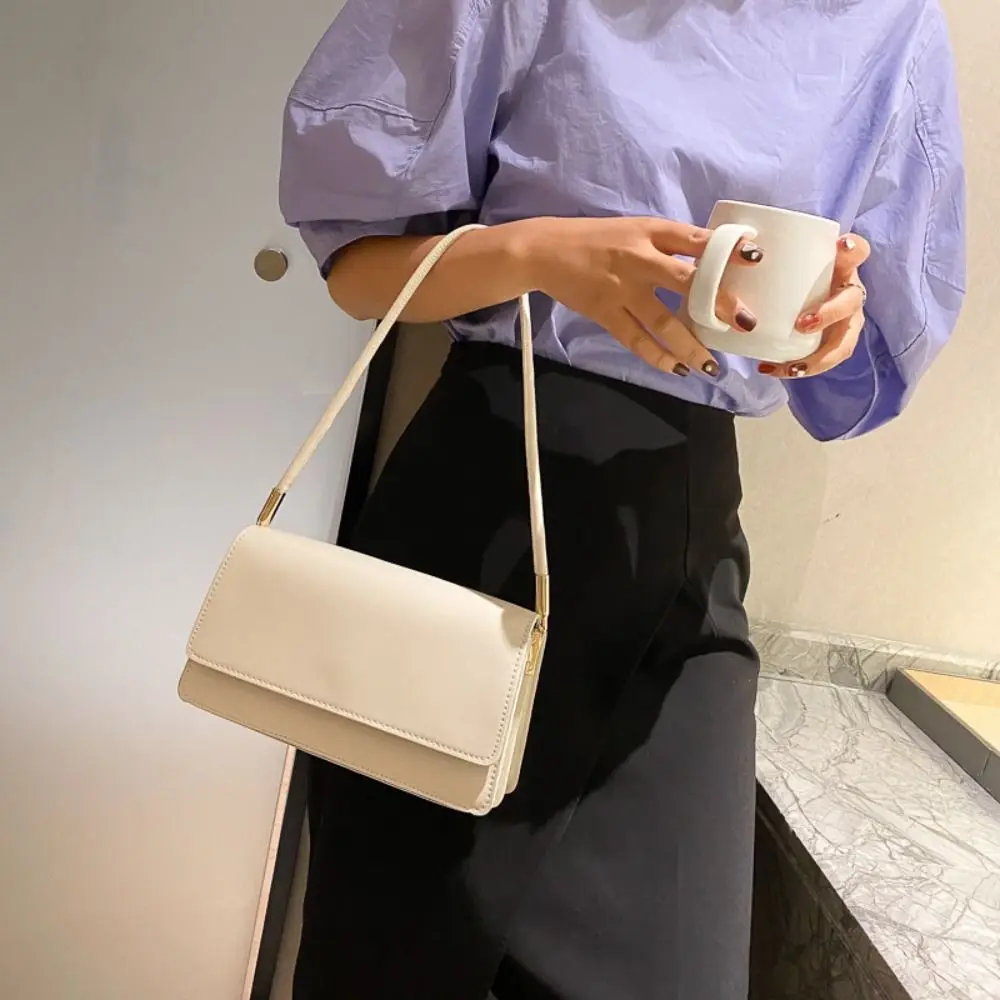 

Candy Color Girls Simple Shoulder Bag Large Capacity Handbag PU Leather Crossbody Bag Phone Bag All-match Small Square Bag