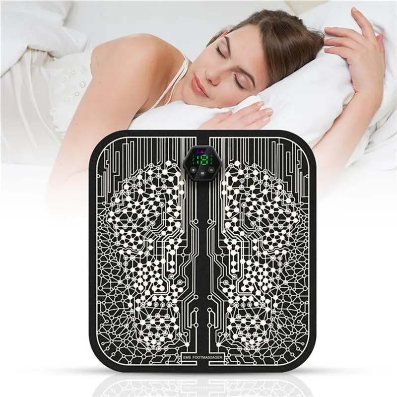 SDFC-EMS Foot Massager Electric Feet Acupuncture Mat For Plantar Fasciitis Relief Neuropathy Pain Relief Instrument Easy To Use