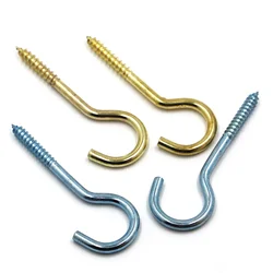 Galvanized Light Hook Ring screw Question Mark Hook Sheep Eye Screw Self-tapping Screw Hooking 1# - 14#