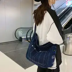 Hafty luksusowy projektant dżinsy torby 2023 Denim Crossbody torby dla kobiet moda damska torebki torby na ramię torba